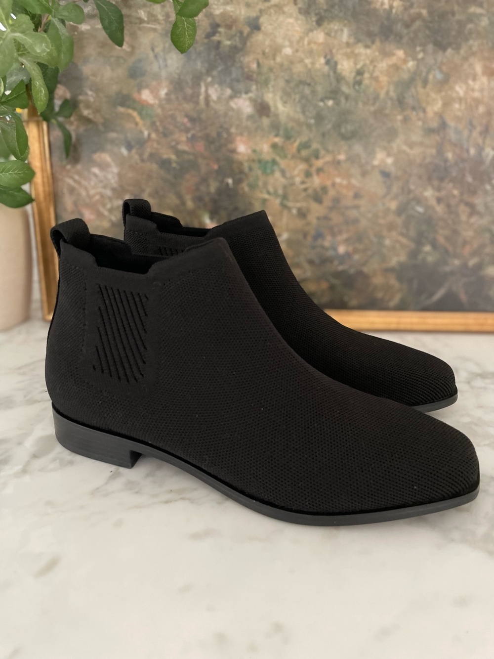 Vivaia Ryan Pro‎ Black Ankle Boots Water Repellent Chelsea Sz 9 Square Toe EU 40 - Picture 4 of 11